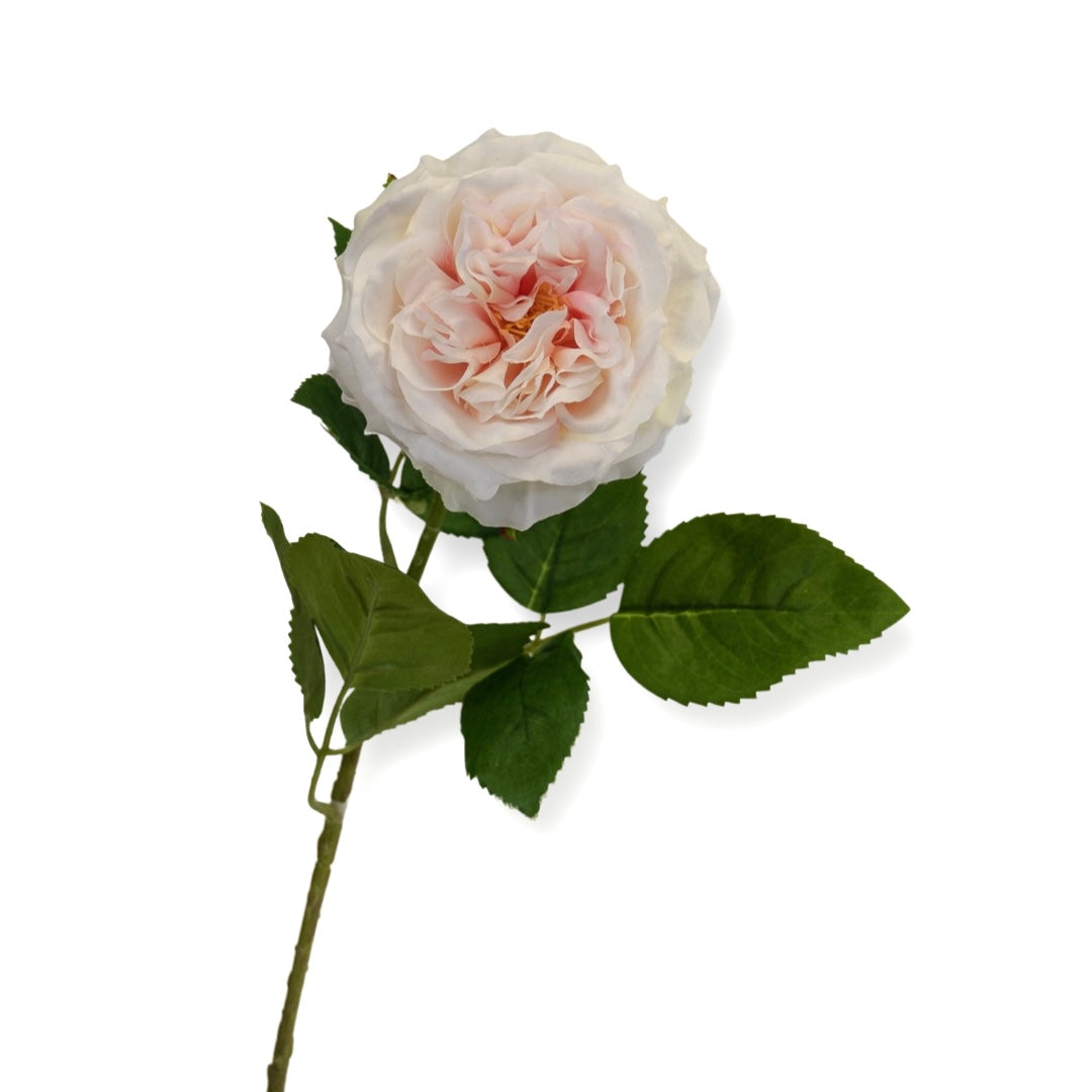 Silk flower branch damask rose