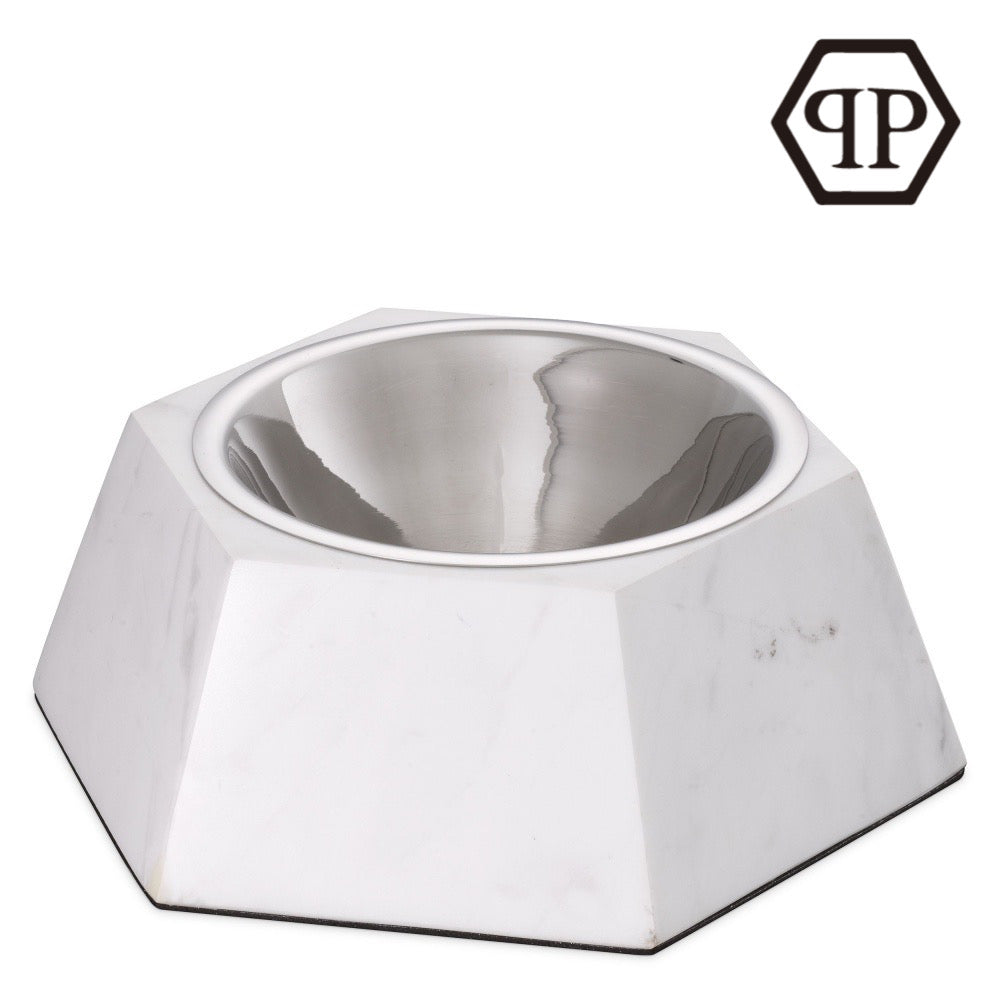 Dog food bowl Philipp Plein Nice white marble L