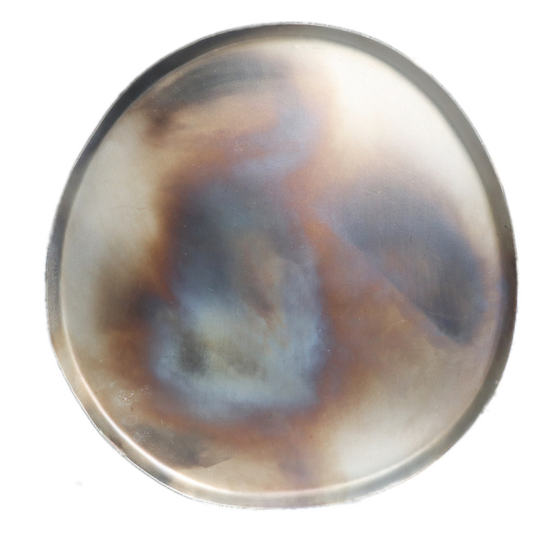 dienblad dekocandle burned silver / gold L