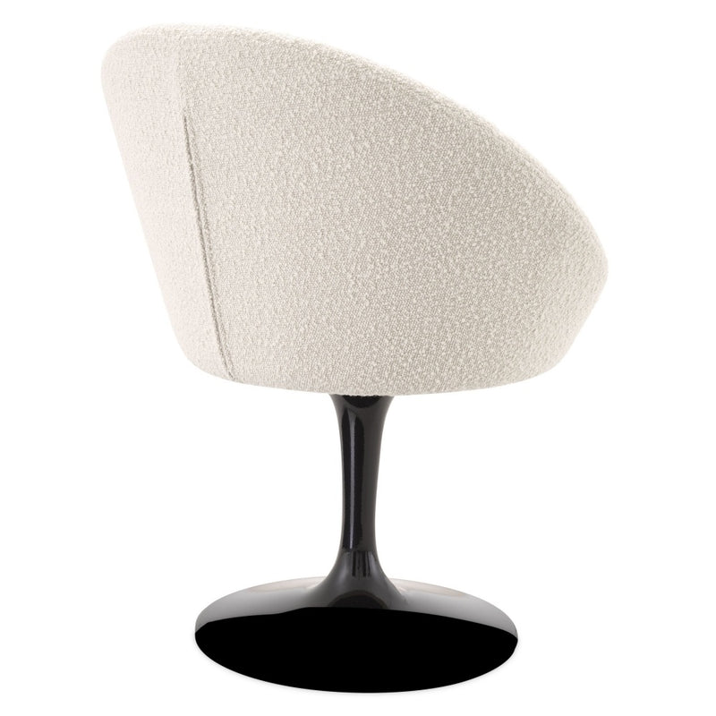 dining chair Eichholtz O'Neill boucle swivel black