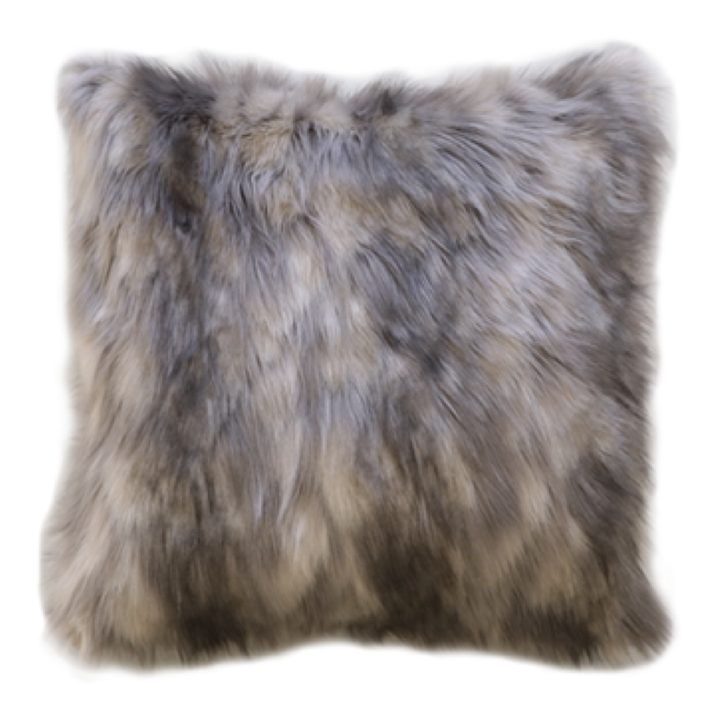 Throw pillow Heirloom faux fur Mauntain Hare