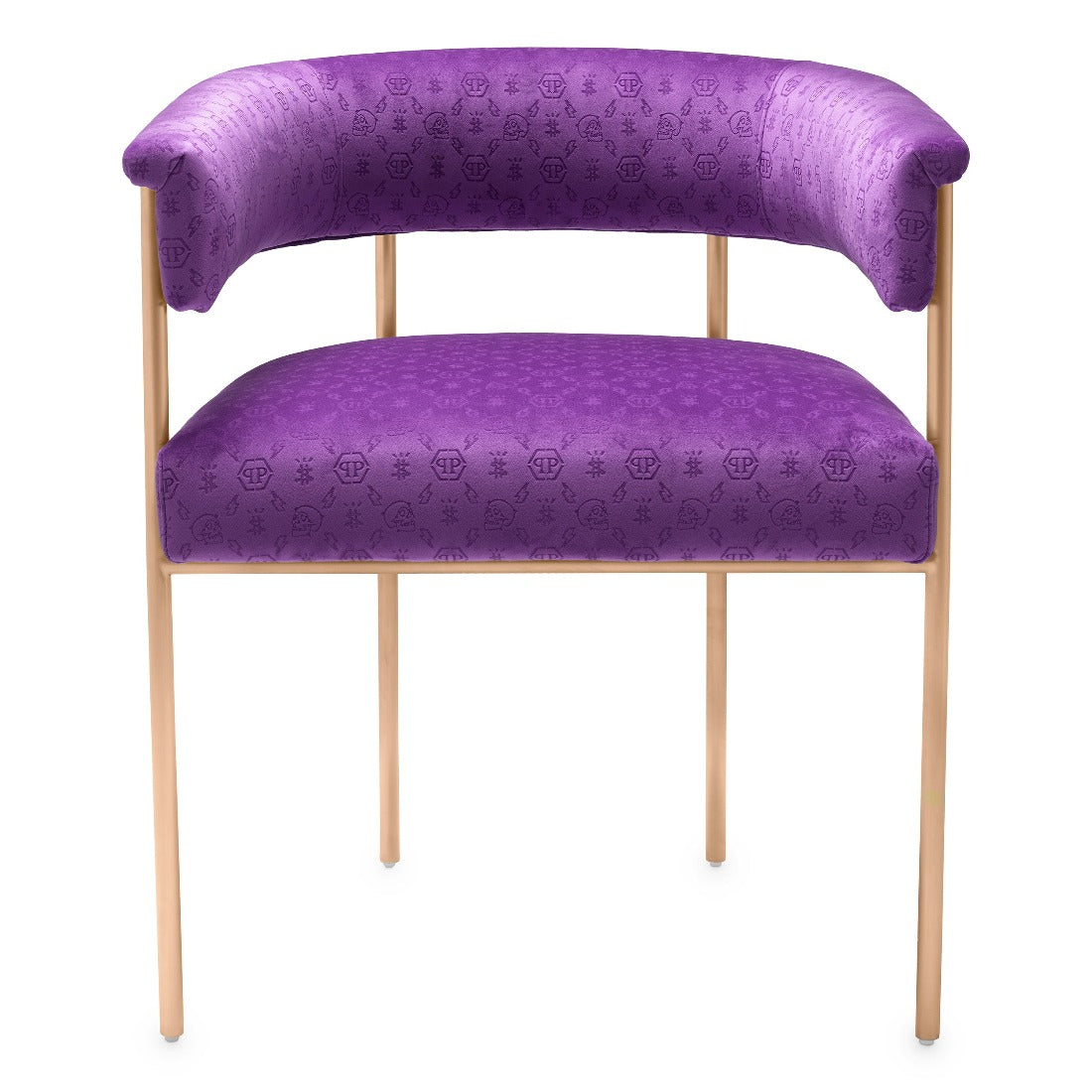 dining chair eetkamerstoel philipp plein for eichholtz monogram purple paars
