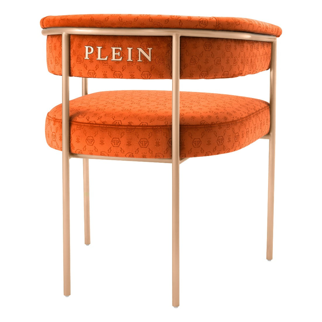 dining chair eetkamerstoel philipp plein monogram orange stoel velvet