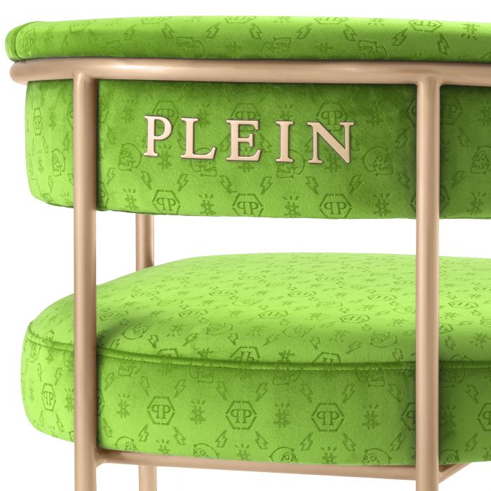 dining chair eetkamerstoel stoel philipp plein monogram green