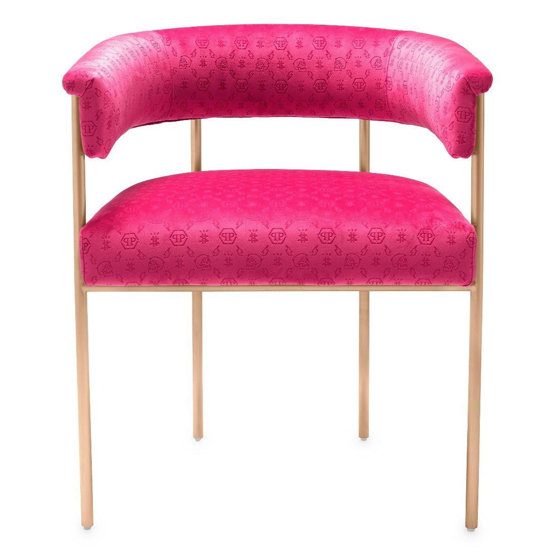 dining chair eetkamerstoel philipp plein monogram fuchsia roze pink