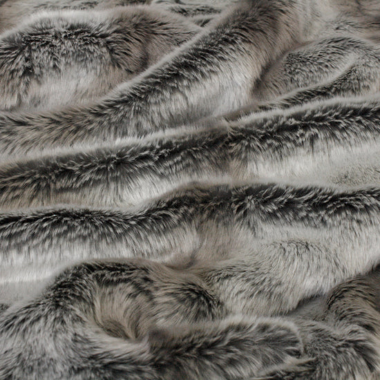 Throw pillow Heirloom faux fur Silver Marten
