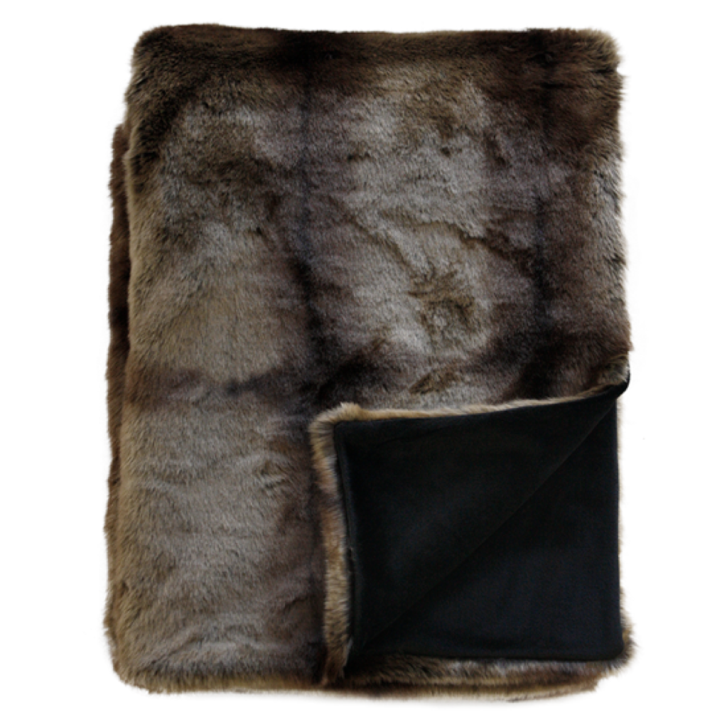 Plaid Heirloom faux fur Striped Beaver 180x150