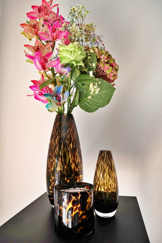 druppel teardrop vaas dekocandle spotted leopard 