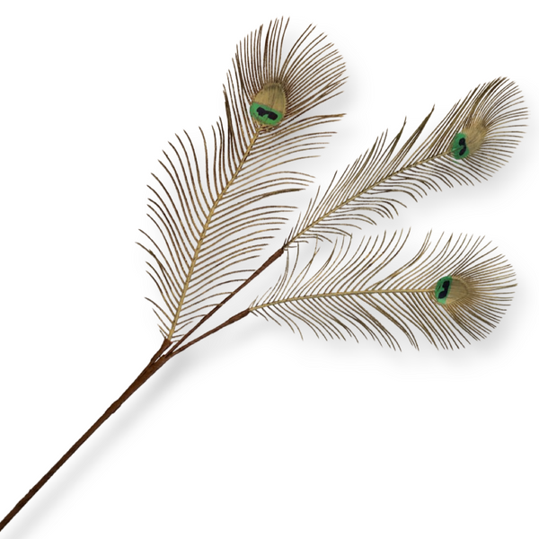 Pavo real de rama de flor de seda