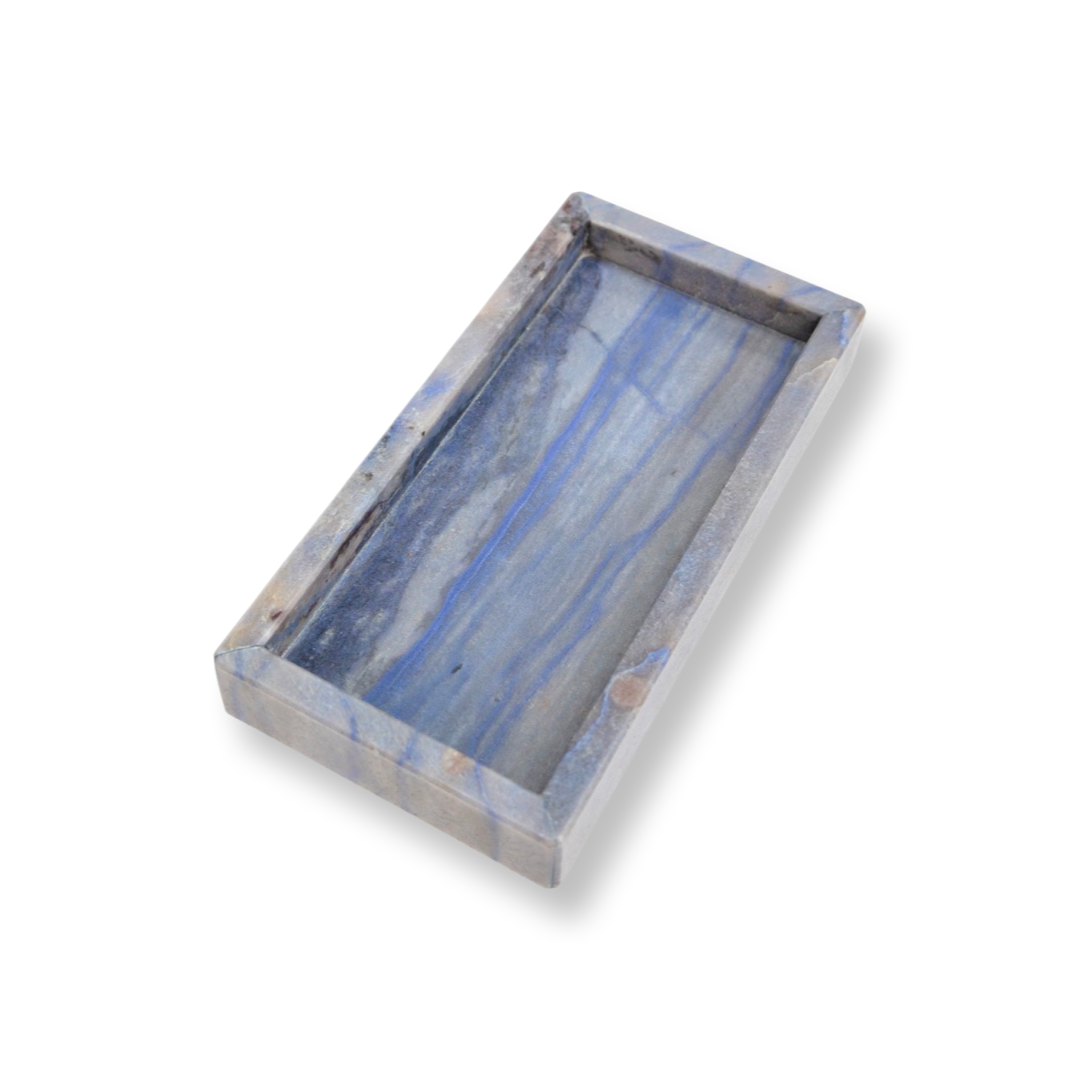 Tablett Marmor Azul S