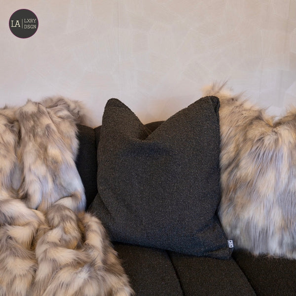 Cushion Eichholtz Bouclé Black L