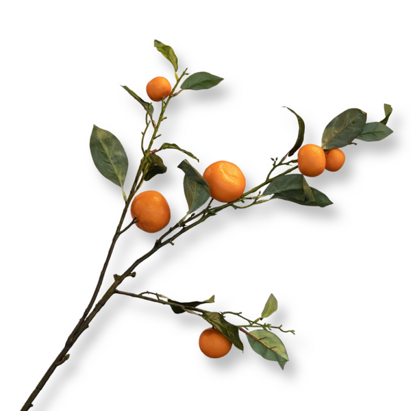 Silk Flower Branch Oranges
