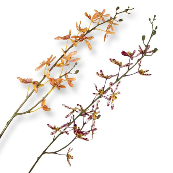 Flor De Seda Rama Orquídea Tigre