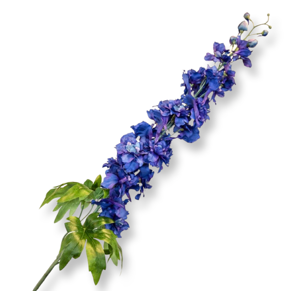 Flor de seda rama Delphiniums Azul